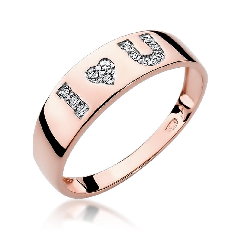 Prsteň W268 s diamantmi, ružové zlato Au 585/1000 2