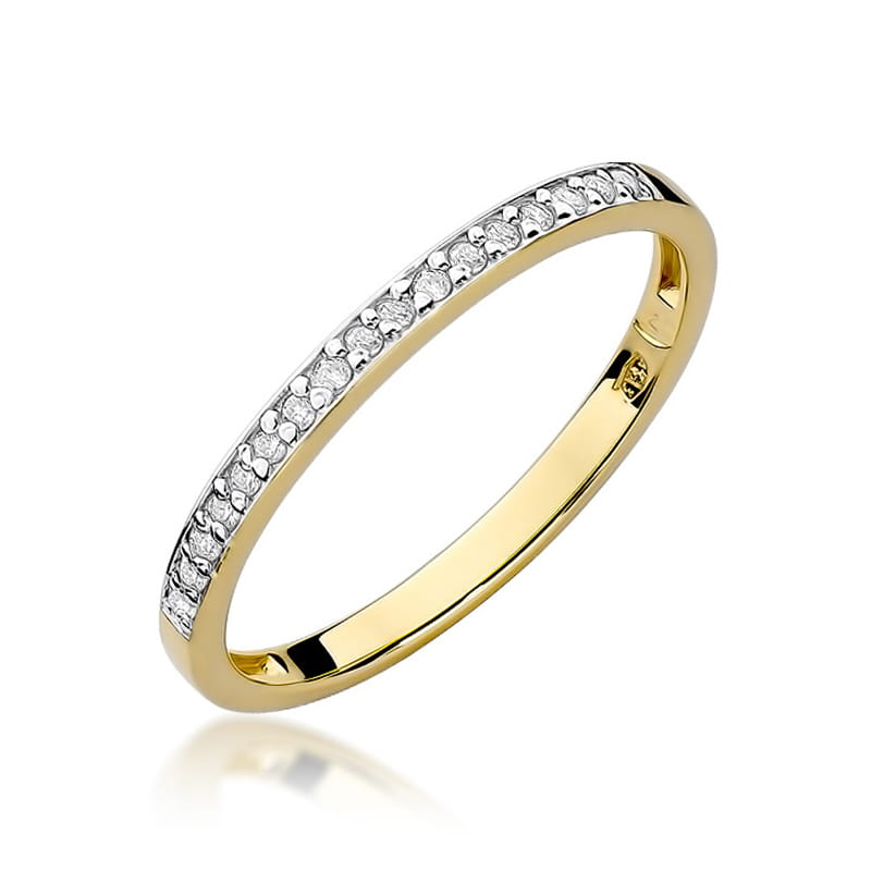 Prsteň W306 s diamantmi, žlté zlato Au 585/1000 2