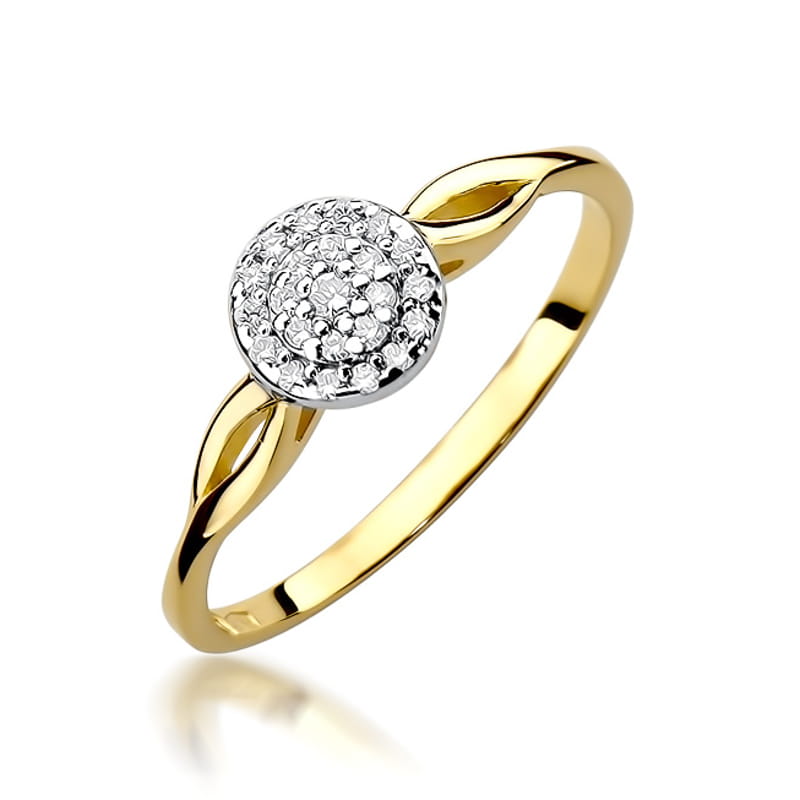 Prsteň W421 s diamantmi, žlté zlato Au 585/1000 2