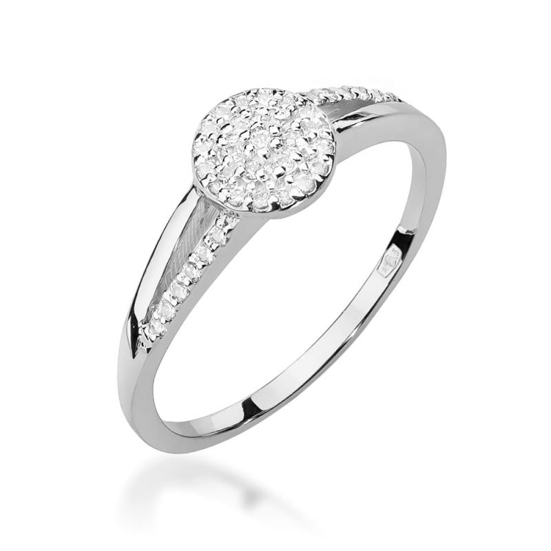 Prsteň W437 s diamantmi, biele zlato Au 585/1000 2