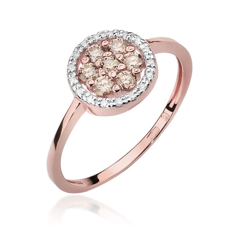 Prsteň W440 s diamantmi, ružové zlato Au 585/1000 2