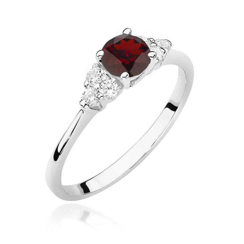 Prsteň W451 Námornícka modrá 0,60ct biele zlato Au 585/1000 2