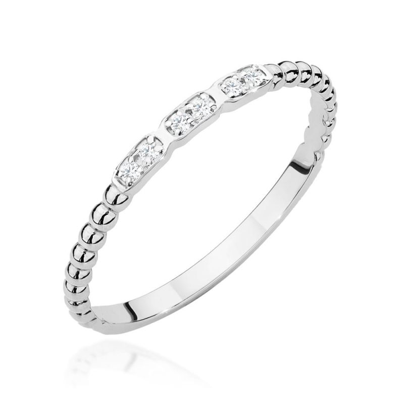 Prsteň W479 s diamantmi, biele zlato Au 585/1000 2