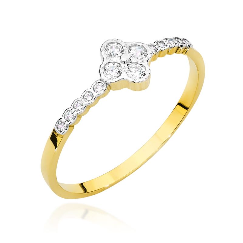 Prsteň W480 s diamantmi, žlté zlato Au 585/1000 2