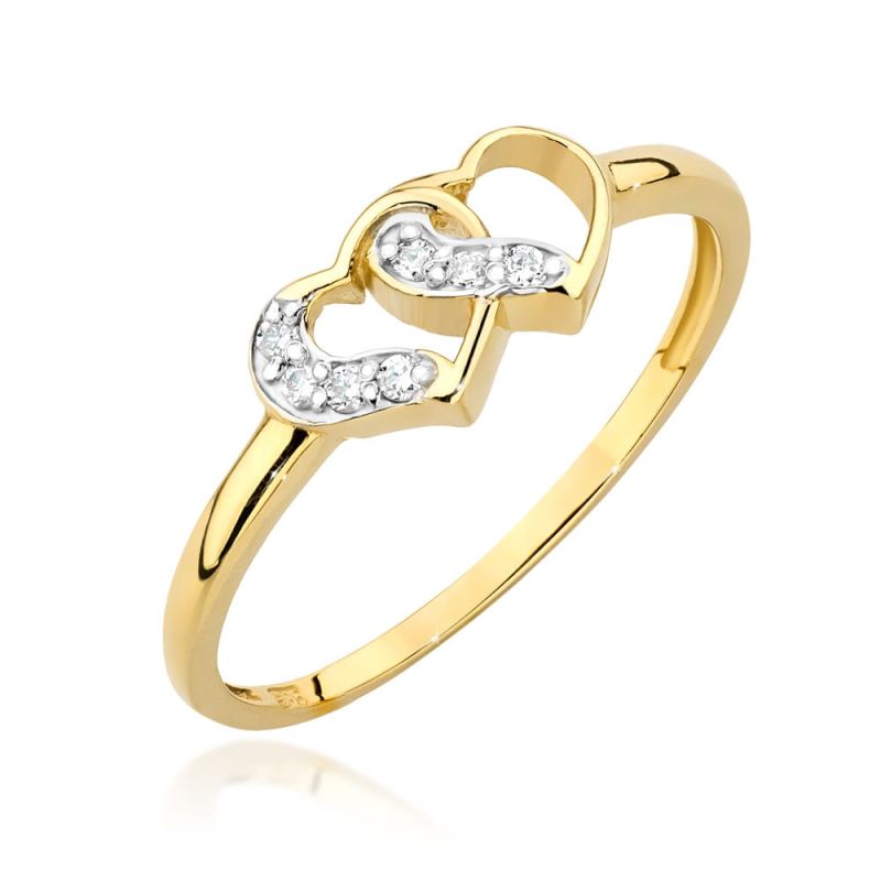 Prsteň W500 s diamantmi, žlté zlato Au 585/1000 2