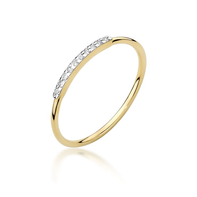 Prsteň W509 s diamantmi, žlté zlato Au 585/1000 2