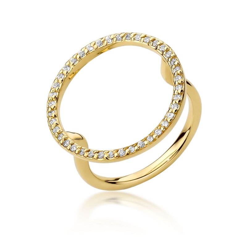 Prsteň W510 s diamantmi, žlté zlato Au 585/1000 2