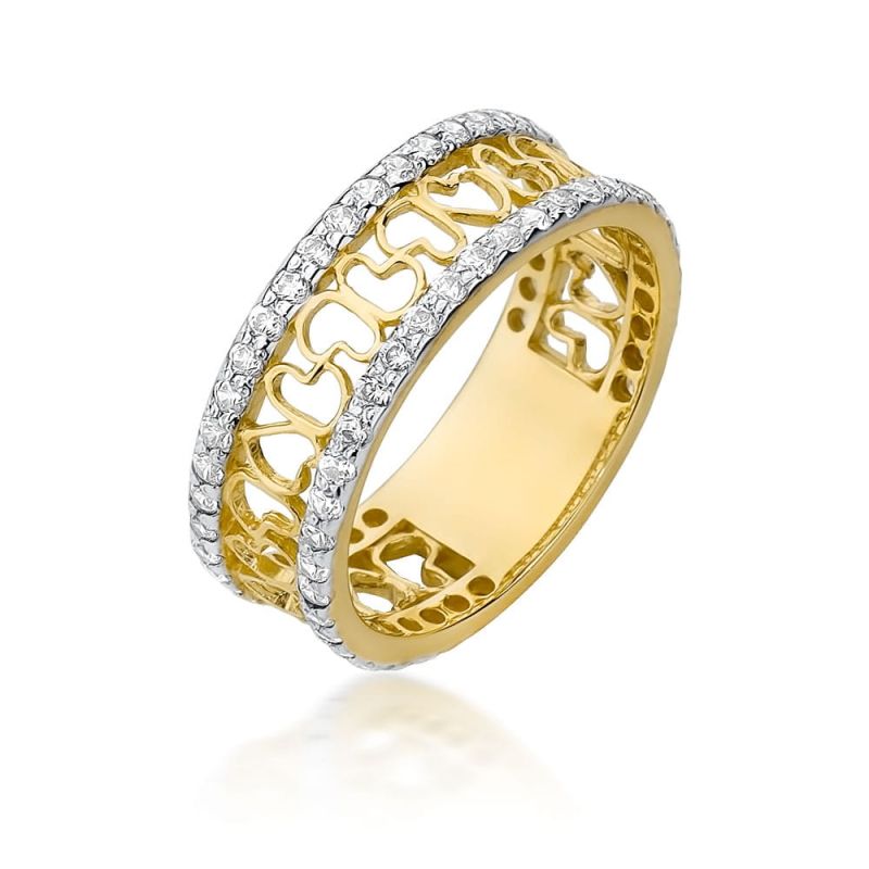 Prsteň W513 s diamantmi, žlté zlato Au 585/1000 2