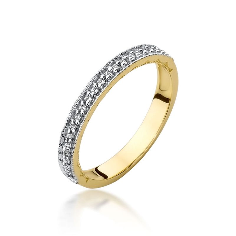 Prsteň W521 s diamantmi, žlté zlato Au 585/1000 2