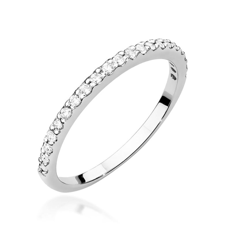 Prsteň W531 s diamantmi, biele zlato Au 585/1000 2
