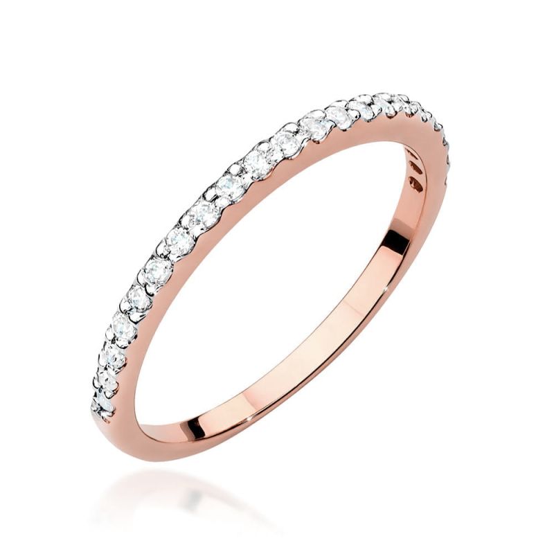 Prsteň W531 s diamantmi, ružové zlato Au 585/1000 2