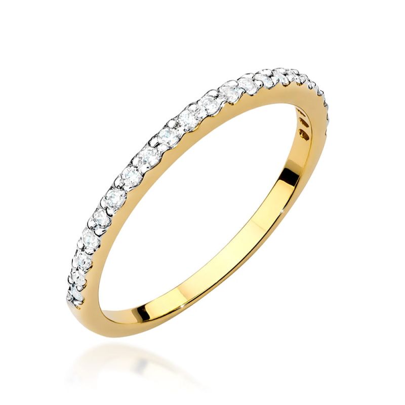 Prsteň W531 s diamantmi, žlté zlato Au 585/1000 2