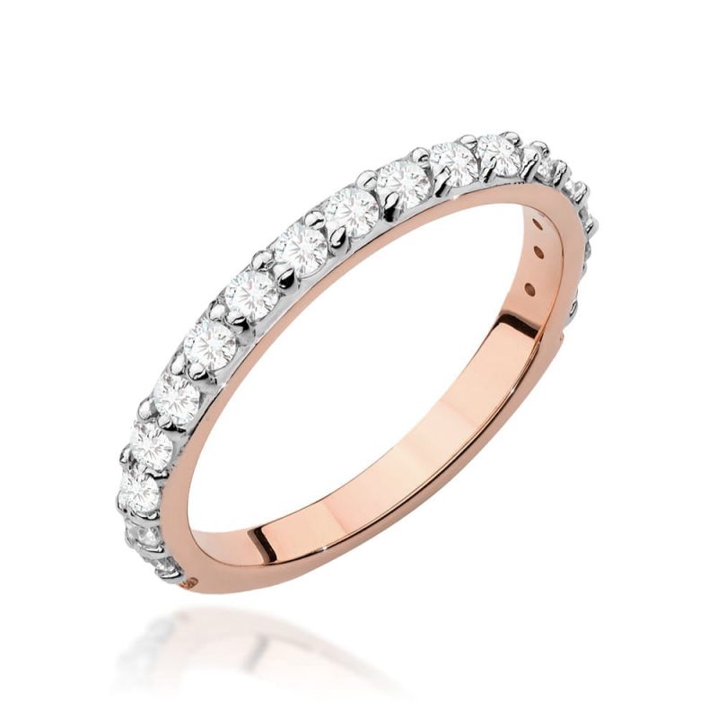 Prsteň W532 s diamantmi, ružové zlato Au 585/1000 2