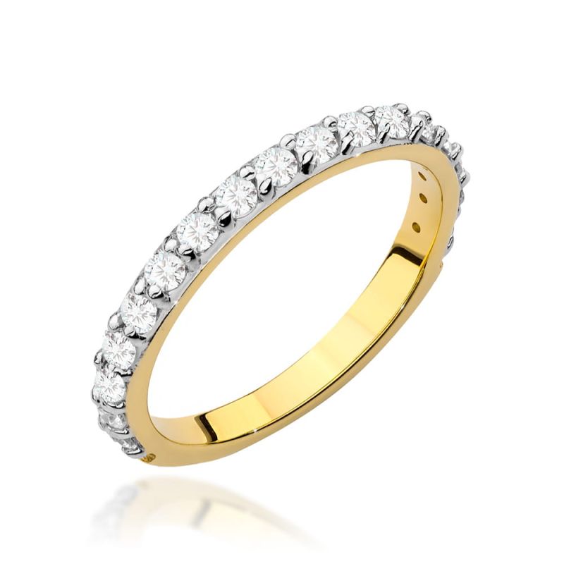 Prsteň W532 s diamantmi, žlté zlato Au 585/1000 2