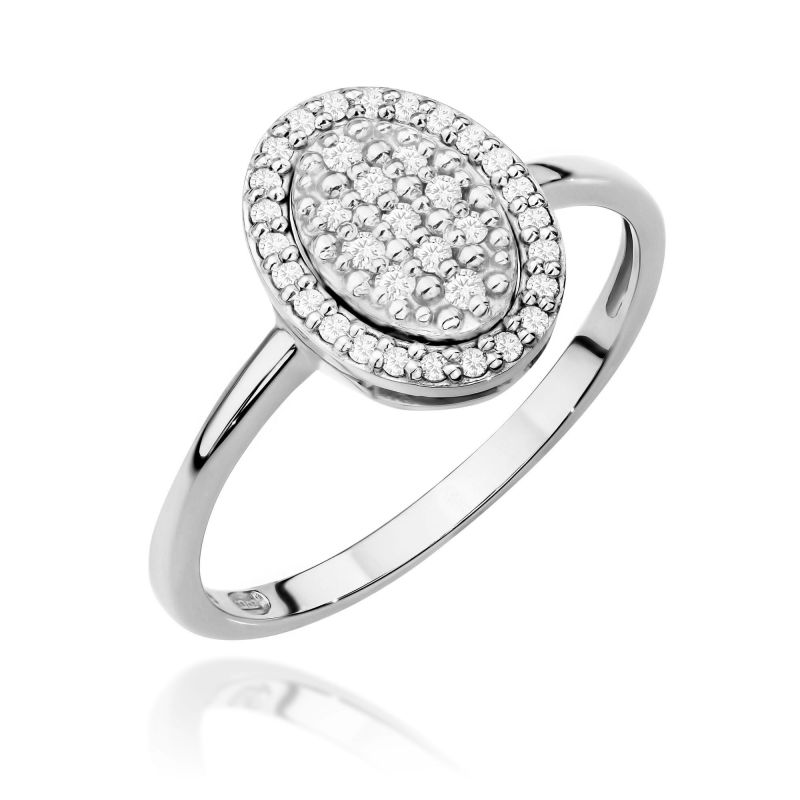 Prsteň W570 s diamantmi, biele zlato Au 585/1000 2