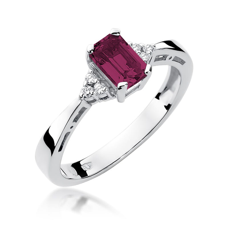 W002 Ruby prsteň 0,80ct biele zlato Au 585/1000 2
