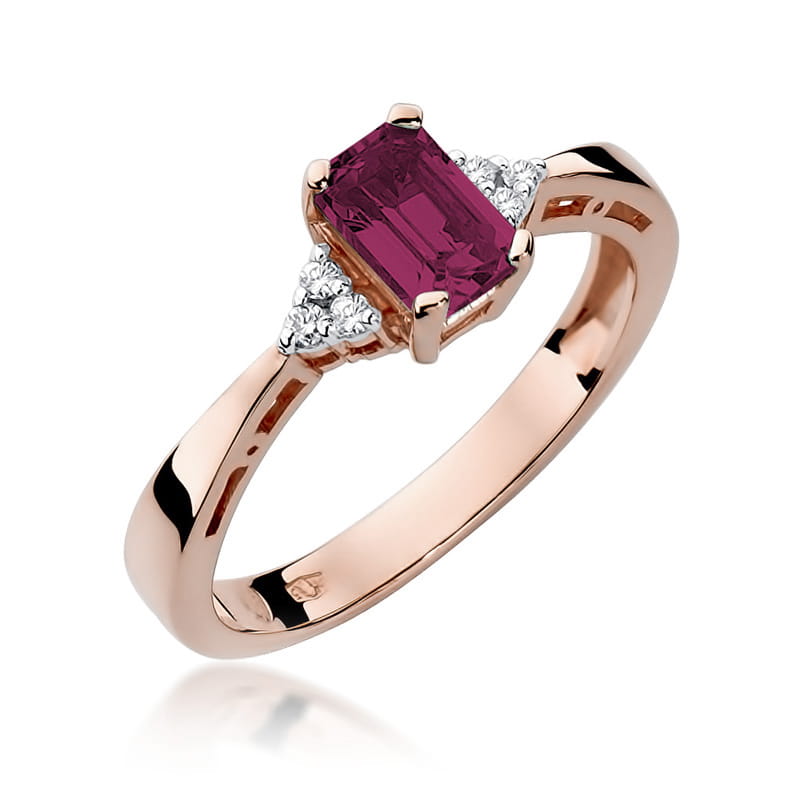W002 Ruby prsteň 0.80ct ružové zlato Au 585/1000 2
