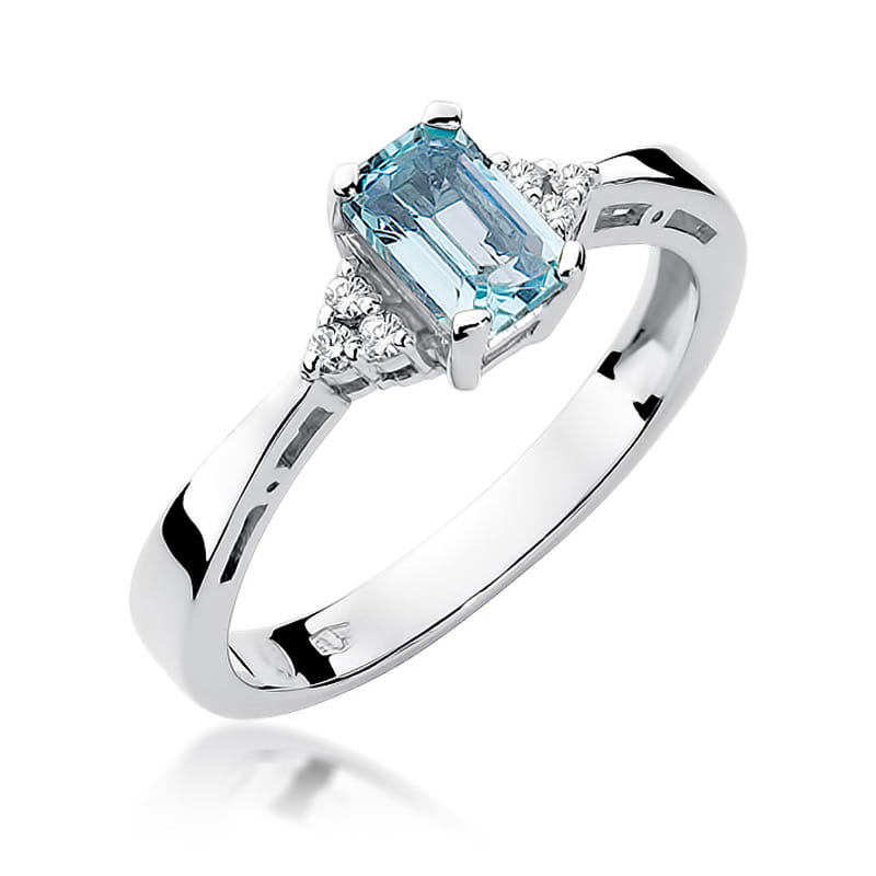 W002 Topaz prsteň 0,60ct biele zlato Au 585/1000 2