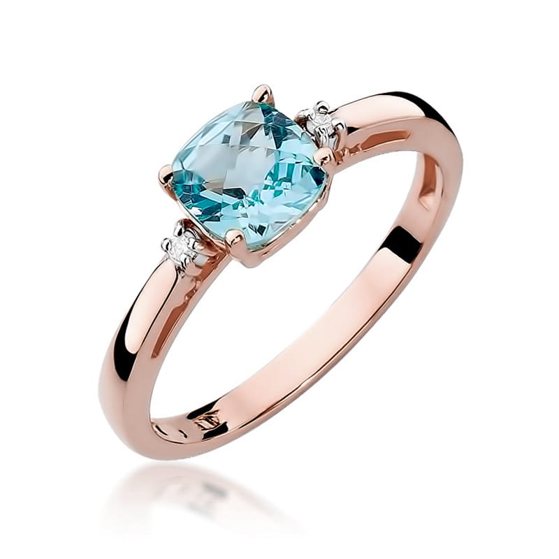 W003 Topaz prsteň 1.10ct ružové zlato Au 585/1000 2