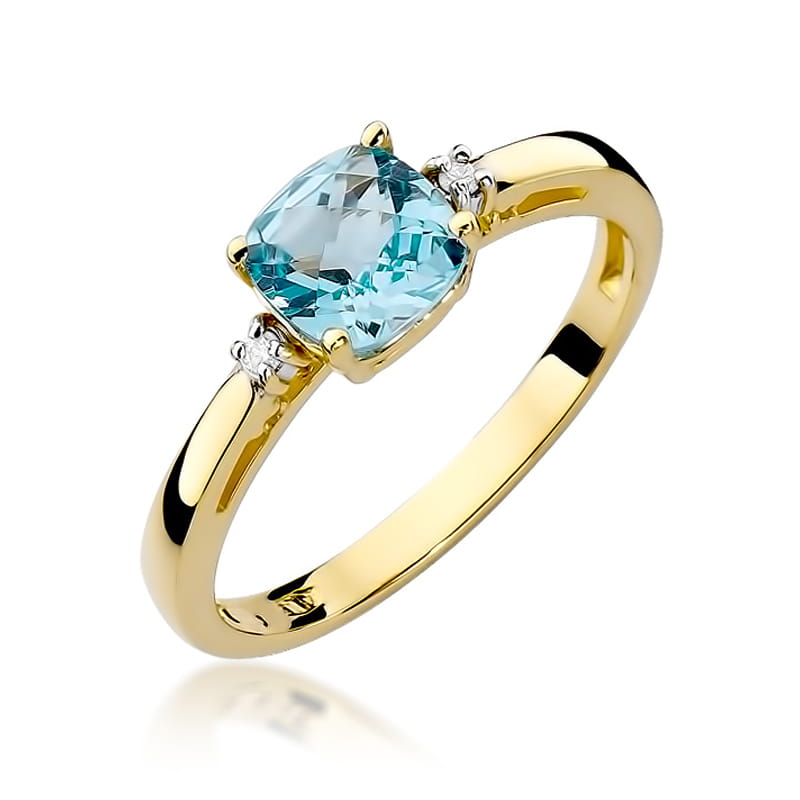 W003 Topaz prsteň 1.10ct žlté zlato Au 585/1000 2