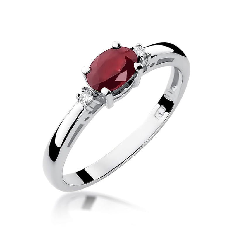 W006 Ruby prsteň 0.60ct biele zlato Au 585/1000 2