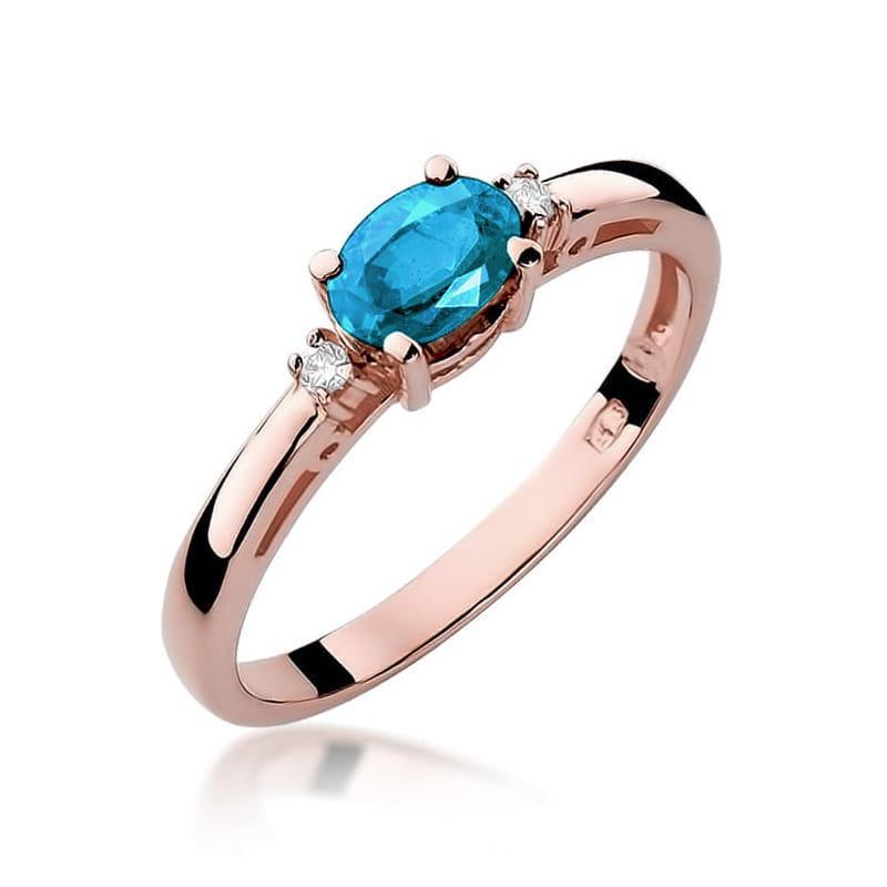W006 Topaz prsteň 0,50ct ružové zlato Au 585/1000 2