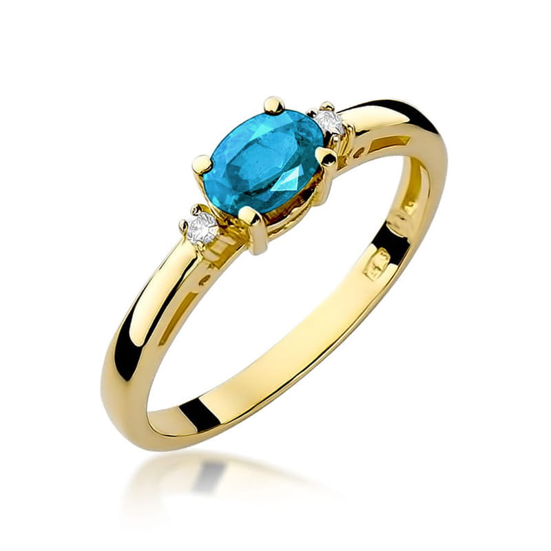 W006 Topaz prsteň 0,50ct žlté zlato Au 585/1000 2