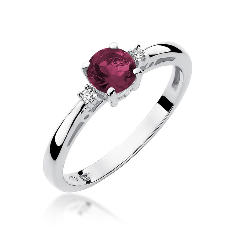 W010 Ruby prsteň 0,60ct biele zlato Au 585/1000 2