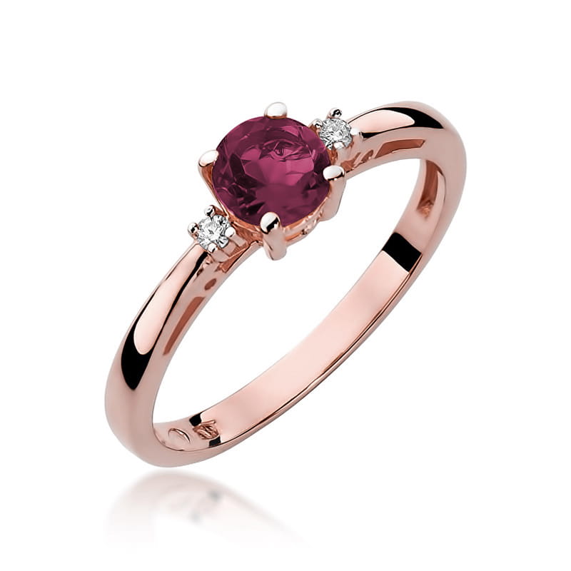 W010 Ruby prsteň 0.60ct ružové zlato Au 585/1000 2