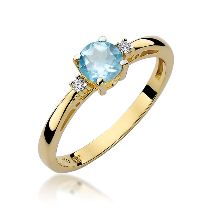 W010 Topaz prsteň 0,50ct žlté zlato Au 585/1000 2