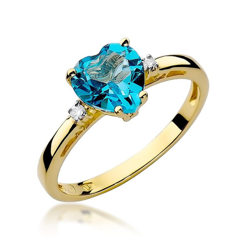 W012 Topaz prsteň 1.20ct žlté zlato Au 585/1000 2