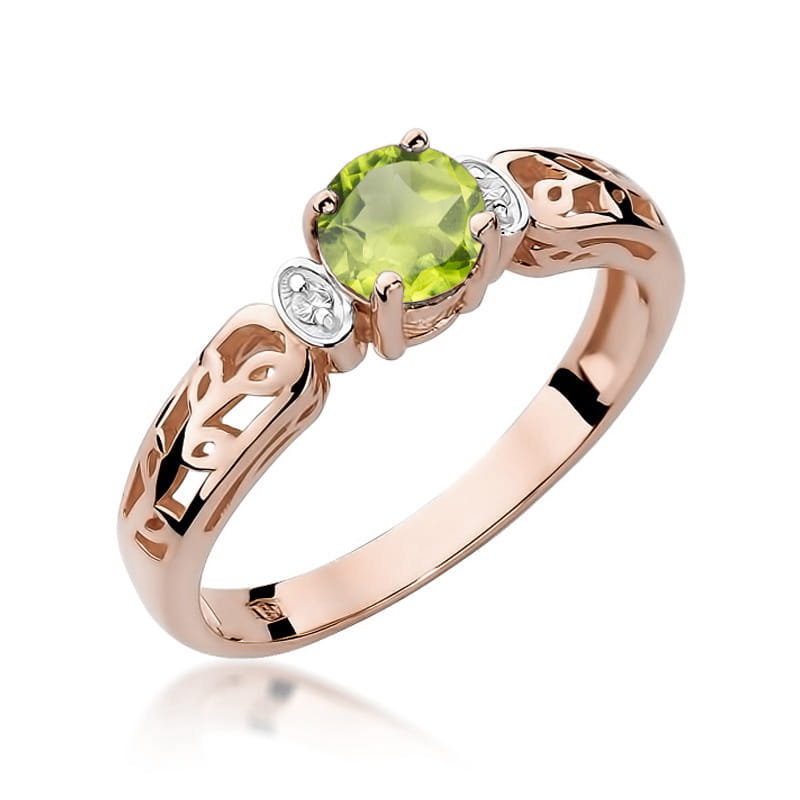 W014 Oliwin prsteň 0.60ct ružové zlato Au 585/1000 2