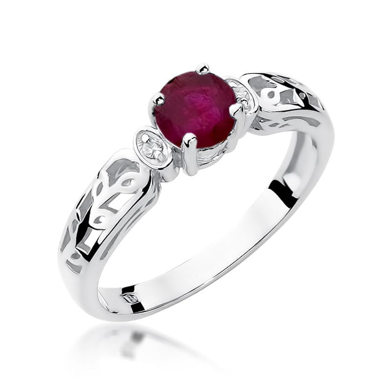 W014 Ruby prsteň 0,60ct biele zlato Au 585/1000 2