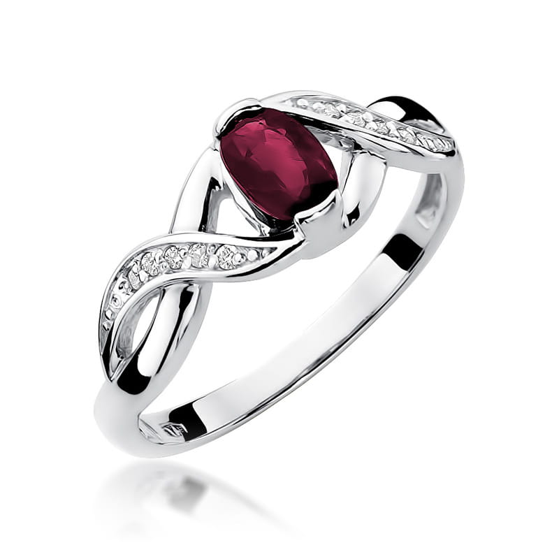 W028 Ruby prsteň 0,60ct biele zlato Au 585/1000 2