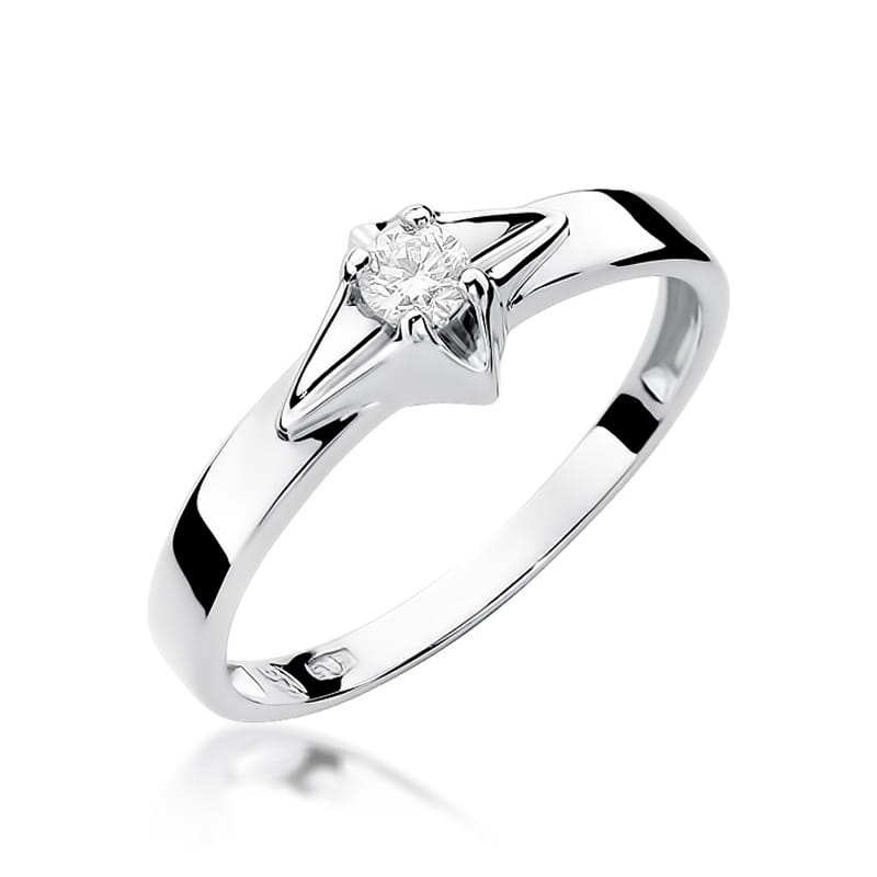 W030 Diamantový prsteň 0,10ct biele zlato Au 585/1000 2