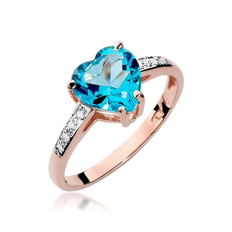 W031 Topaz prsteň 1.20ct ružové zlato Au 585/1000 2