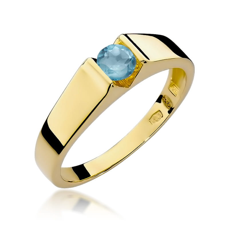 W033 Topaz prsteň 0,25ct žlté zlato Au 585/1000 2