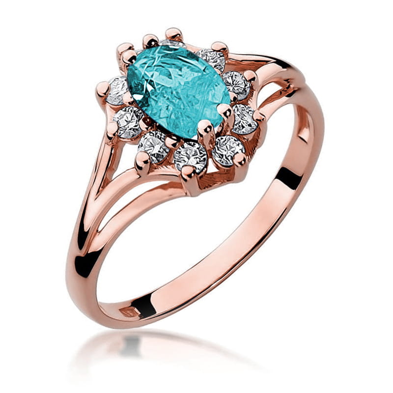 W037 Topaz prsteň 0,90ct ružové zlato Au 585/1000 2