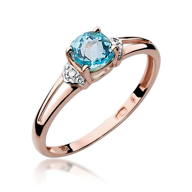 W039 Topaz prsteň 0,70ct ružové zlato Au 585/1000 2