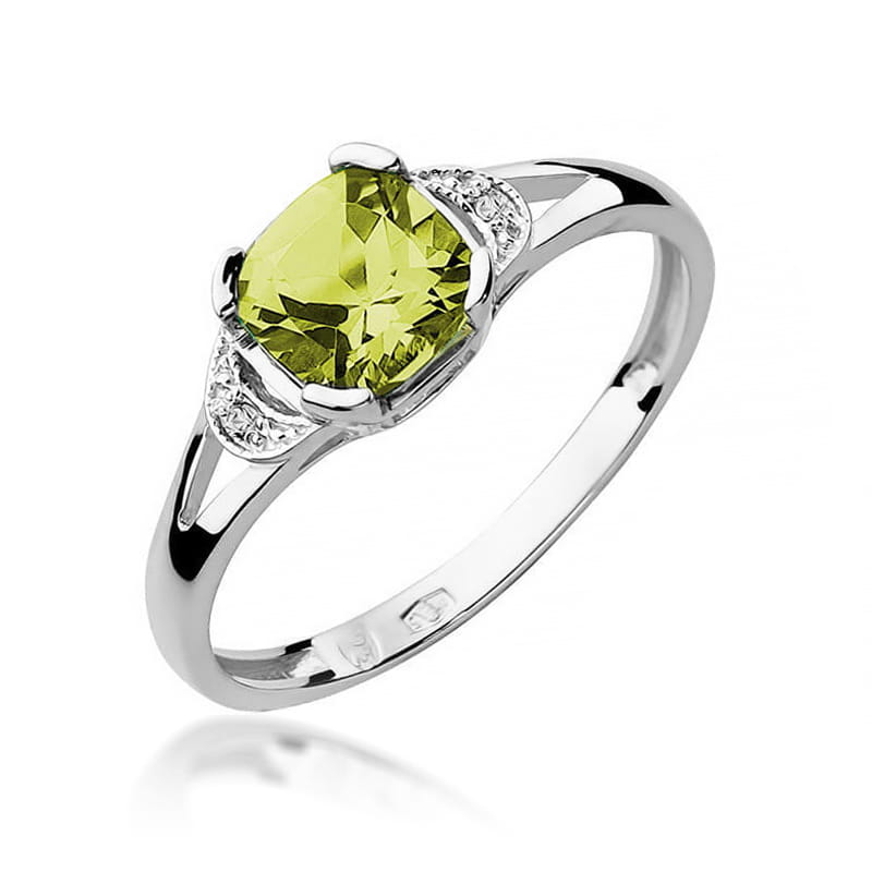 W040 Oliwin prsteň 1.00ct biele zlato Au 585/1000 2