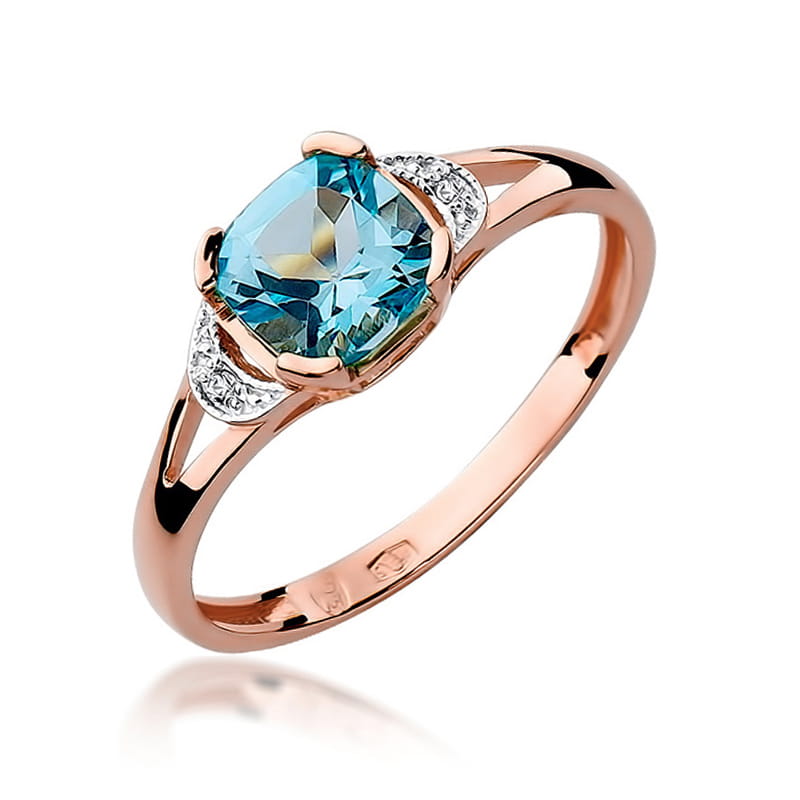 W040 Topaz prsteň 1.10ct ružové zlato Au 585/1000 2