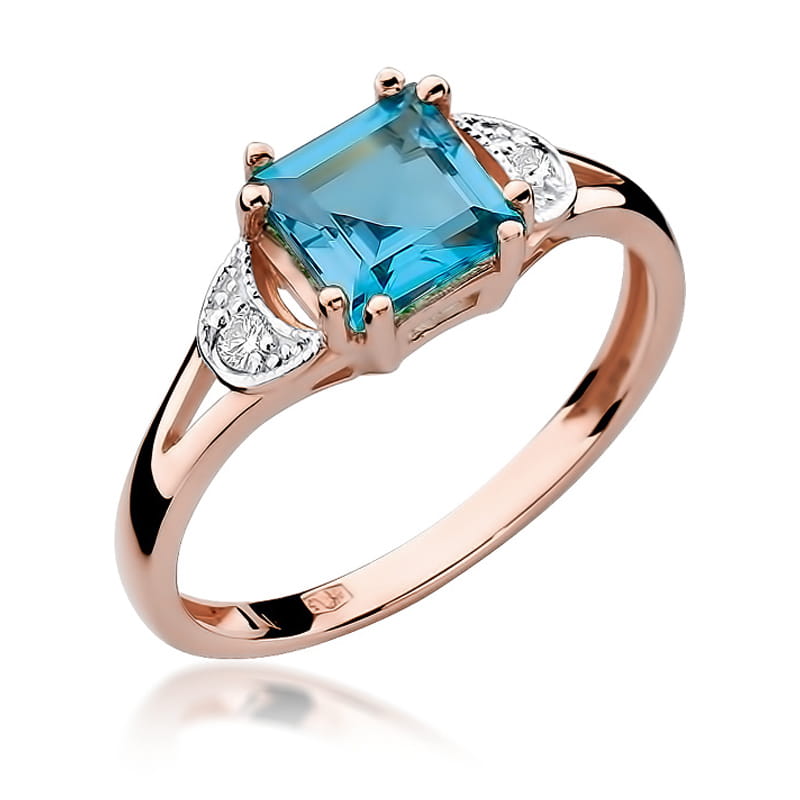 W040B Topaz prsteň 1.40ct ružové zlato Au 585/1000 2