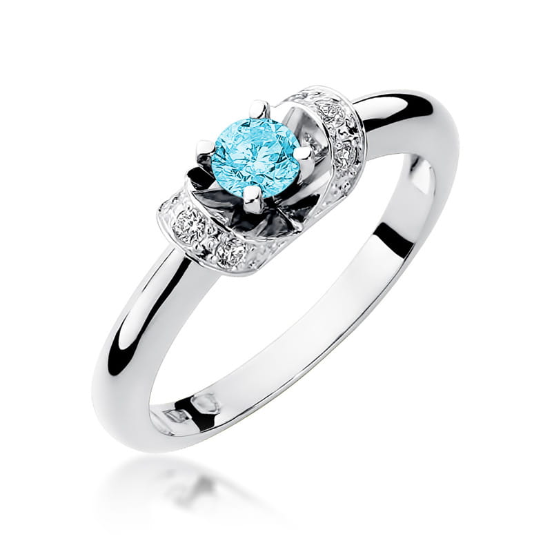 W043 Topaz prsteň 0,50ct biele zlato Au 585/1000 2