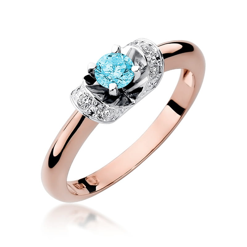 W043 Topaz prsteň 0,50ct ružové zlato Au 585/1000 2
