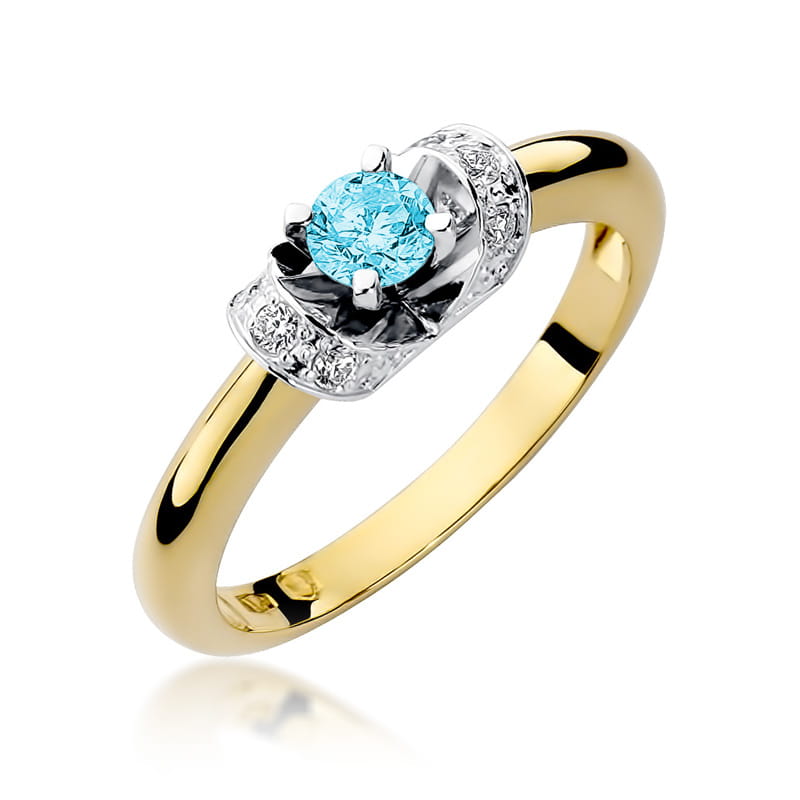 W043 Topaz prsteň 0,50ct žlté zlato Au 585/1000 2