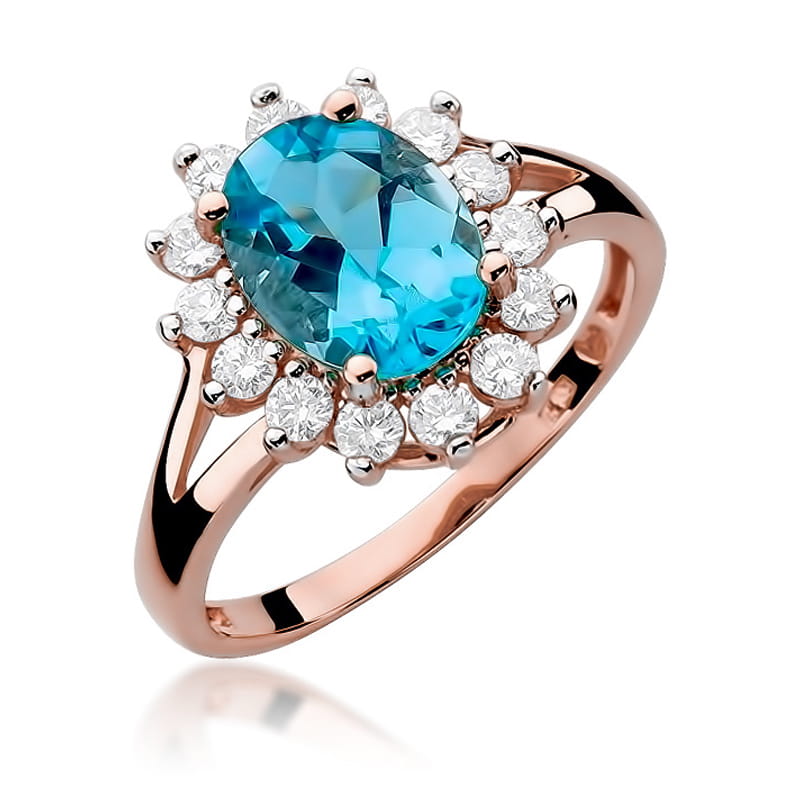 W048 Topaz prsteň 1.70ct ružové zlato Au 585/1000 2