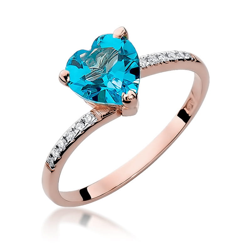 W050 Topaz prsteň 1.20ct ružové zlato Au 585/1000 2