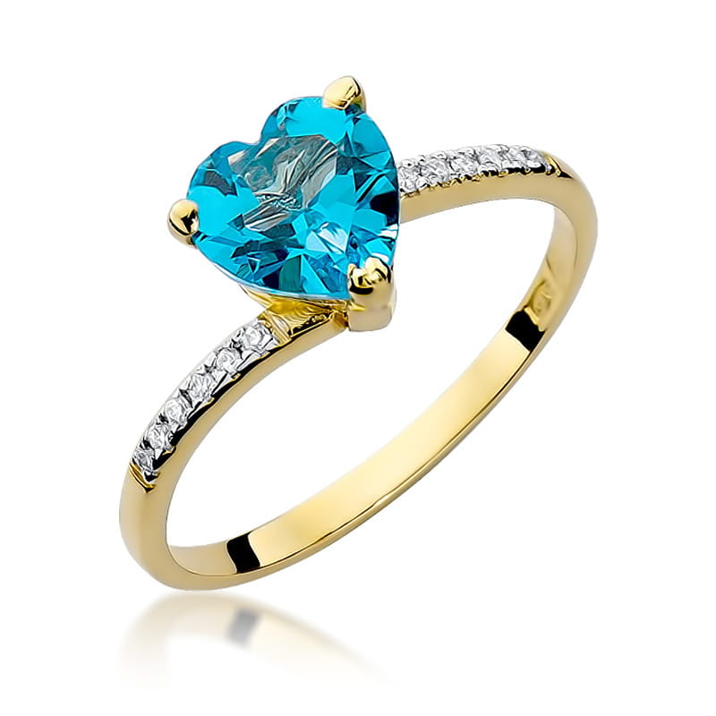 W050 Topaz prsteň 1.20ct žlté zlato Au 585/1000 2