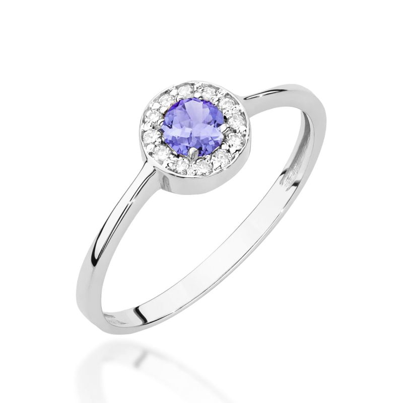 W0616 Tanzanitový prsteň 0,35ct biele zlato Au 585/1000 2