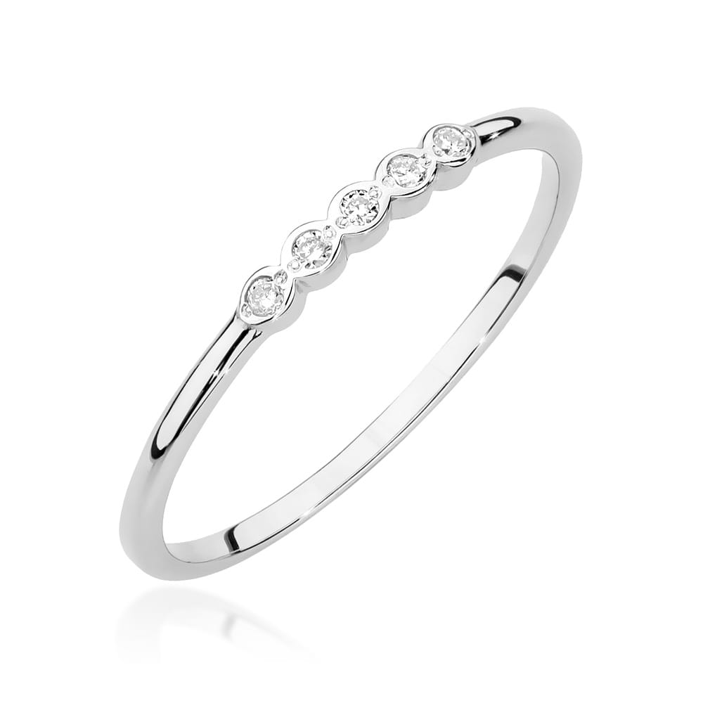 W0638 prsteň s diamantmi, biele zlato Au 585/1000 2